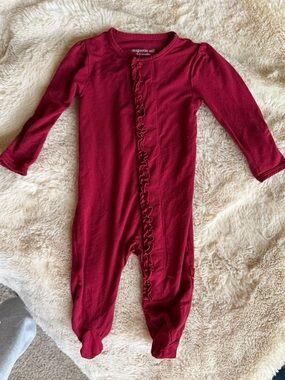 Magnetic Me 0-3M Burgundy Ruffle